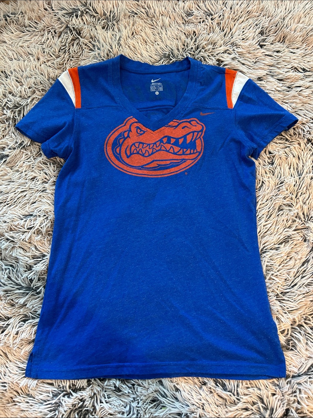 Nike Royal Blue & Orange Florida Gators Jersey Style Tee